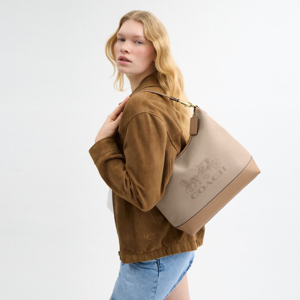Laurel Large Shoulder Bag With Horse And Carriage