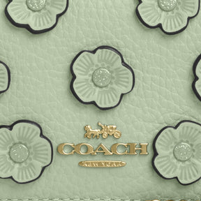 Mini Wallet On A Chain With Floral Applique