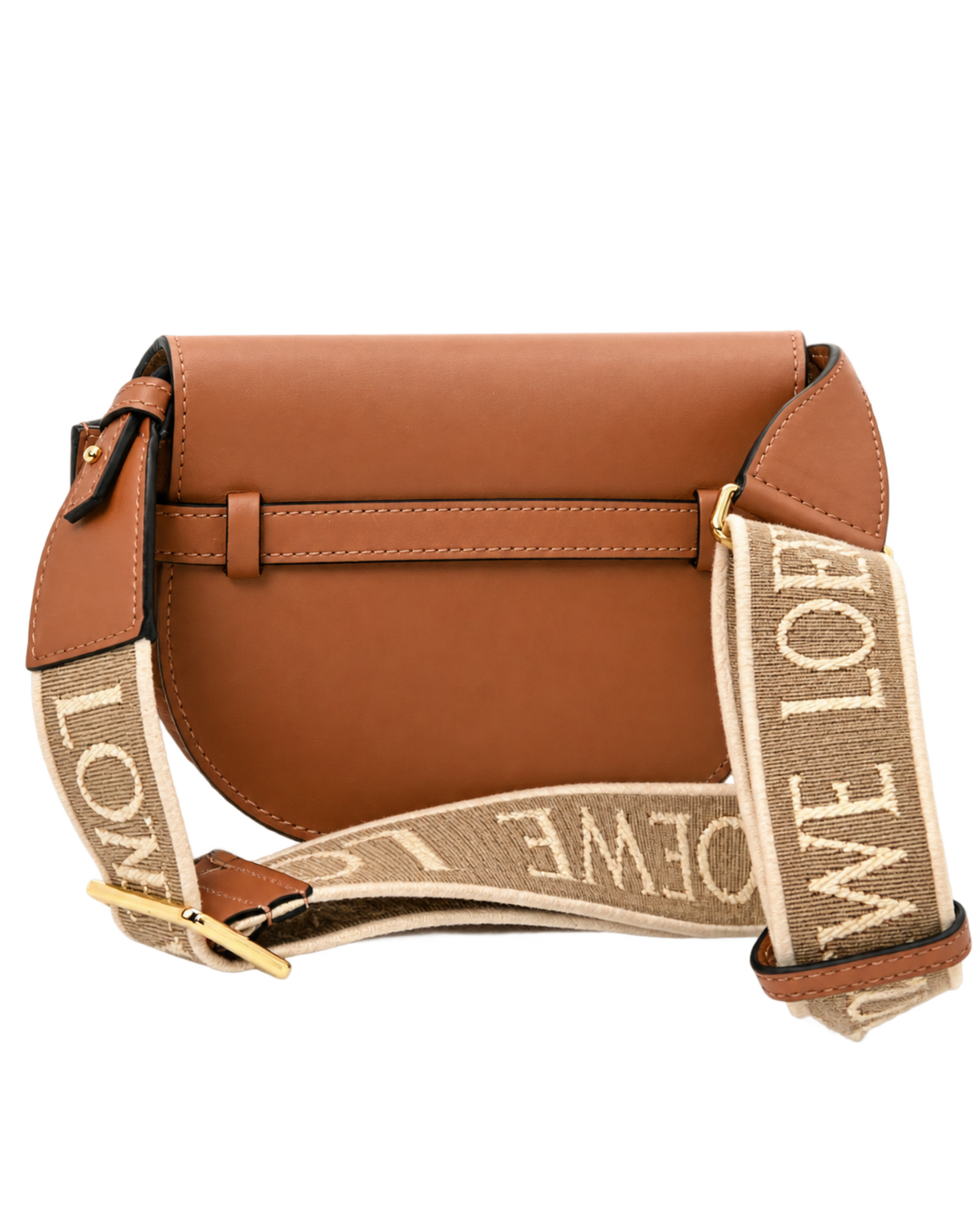 Calfskin Jacquard Mini Gate Dual Bag Tan
