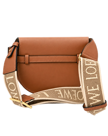 Calfskin Jacquard Mini Gate Dual Bag Tan