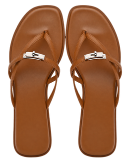 Calfskin Miss Sandals 36 Naturel