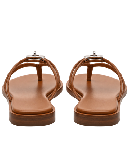 Calfskin Miss Sandals 36 Naturel