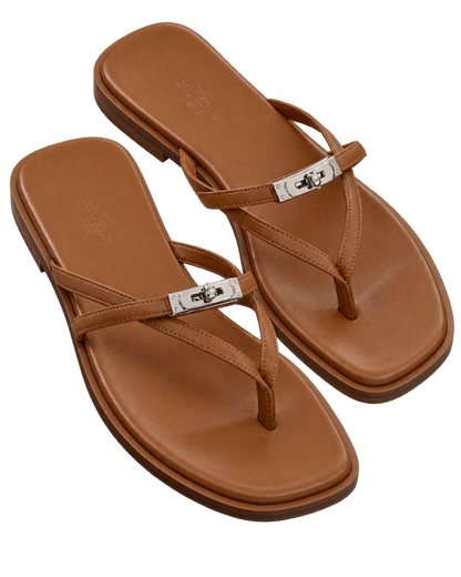 Calfskin Miss Sandals 36 Naturel