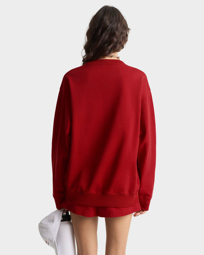 California Emblem Crewneck - Ruby/White