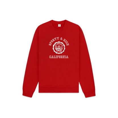 California Emblem Crewneck - Ruby/White