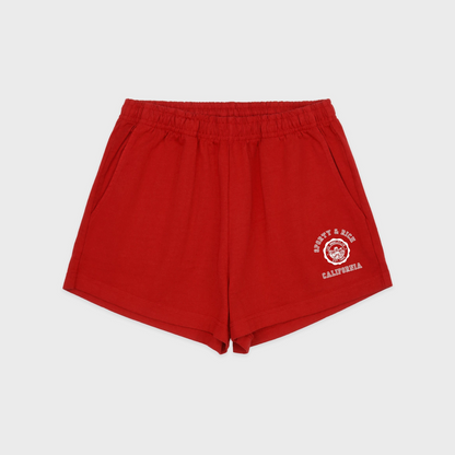 California Emblem Disco Short - Ruby/White