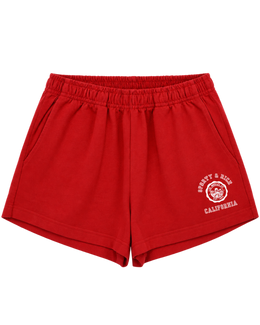 California Emblem Disco Short - Ruby/White