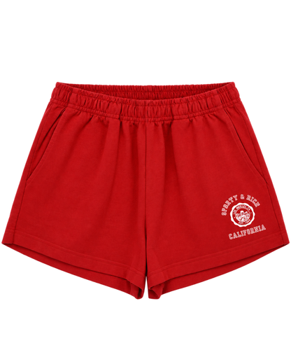 California Emblem Disco Short - Ruby/White