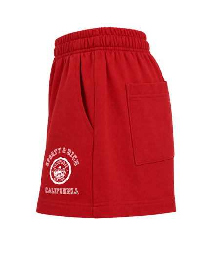 California Emblem Disco Short - Ruby/White