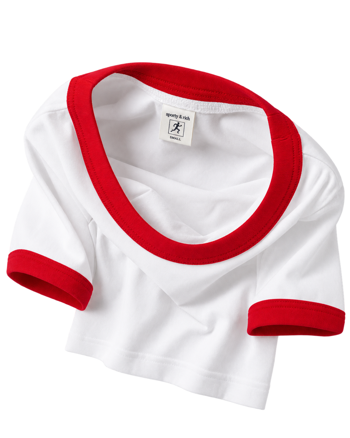 California Emblem Ringer Tee - White/Ruby