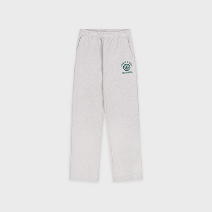 California Emblem Wide Sweatpant - Heather Gray/Forest