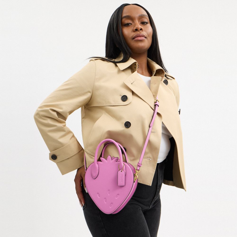 Strawberry Bag In Regenerative Leather