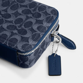 Charter Crossbody Bag 19 In Signature Denim