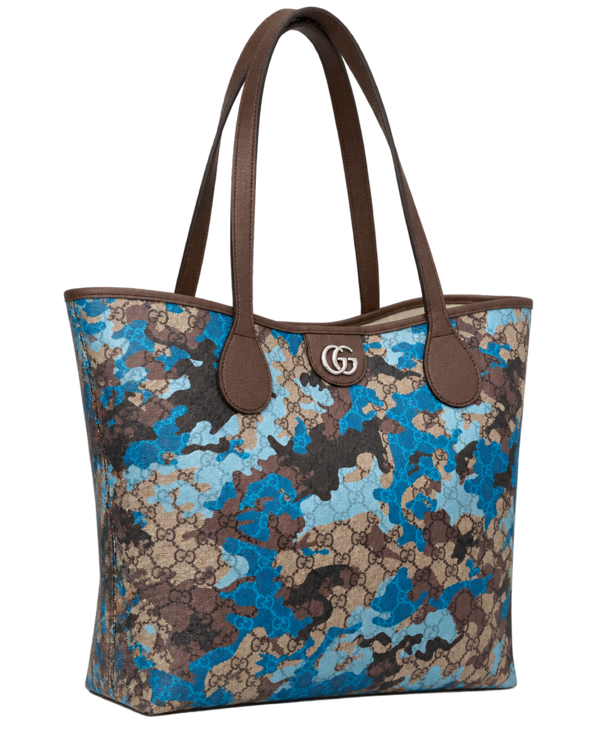 Camouflage Large GG Supreme Canvas Tote Bag
