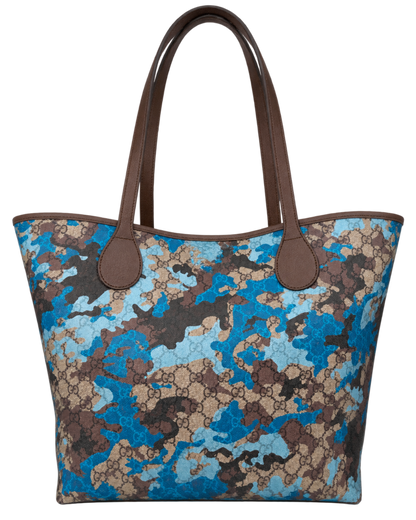 Camouflage Large GG Supreme Canvas Tote Bag