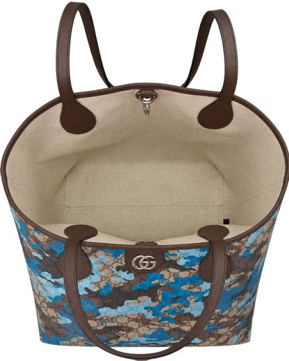 Camouflage Large GG Supreme Canvas Tote Bag