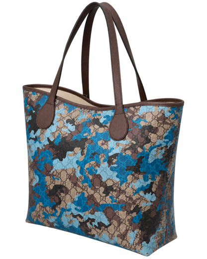 Camouflage Large GG Supreme Canvas Tote Bag