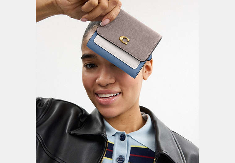 Mila Small Flap Wallet In Colorblock