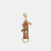 Trigger Snap Bag Charm In Signature Canvas With Orange Print