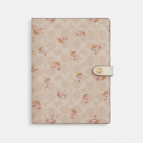 Notebook In Signature Canvas With Floral Print