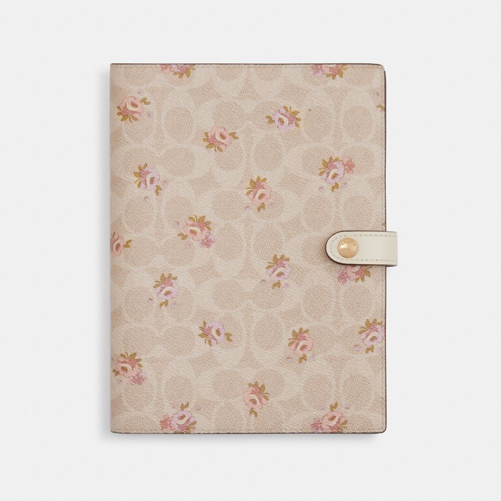 Notebook In Signature Canvas With Floral Print