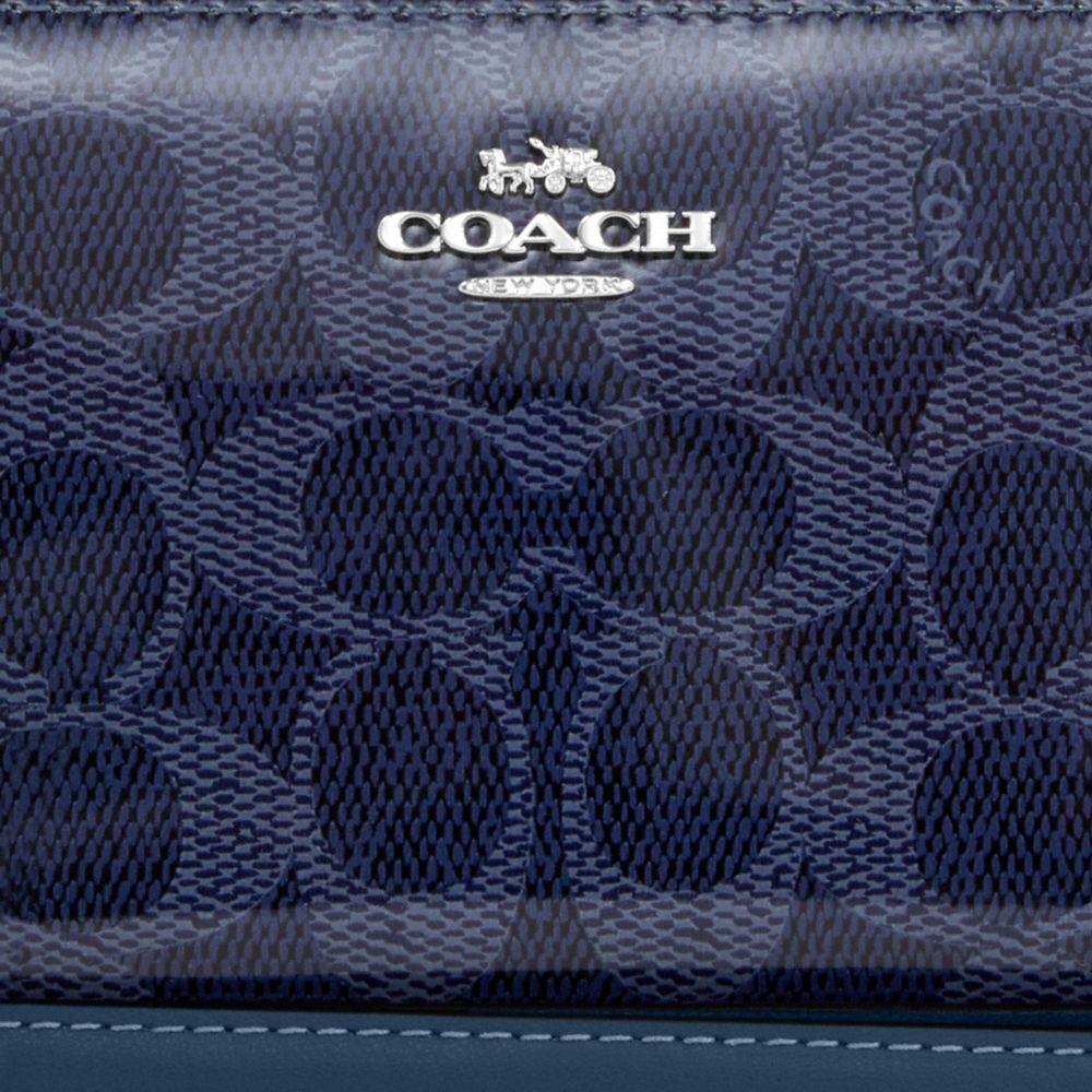 Long Zip Around Wallet In Signature Canvas