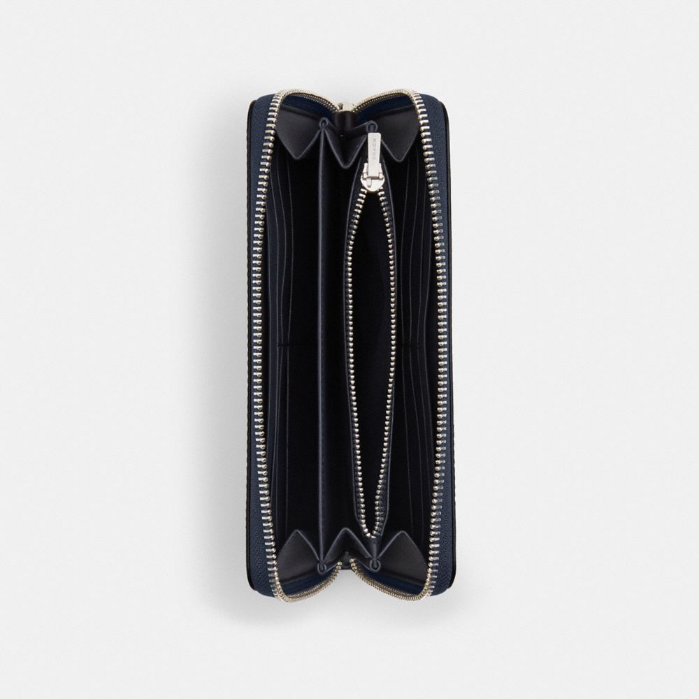 Long Zip Around Wallet In Signature Canvas