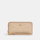 Long Zip Around Wallet With Signature Canvas