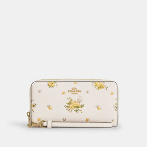 Long Zip Around Wallet With Floral Print
