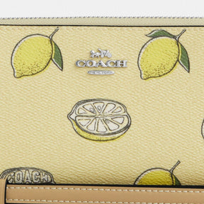 Long Zip Around Wallet With Lemon Print