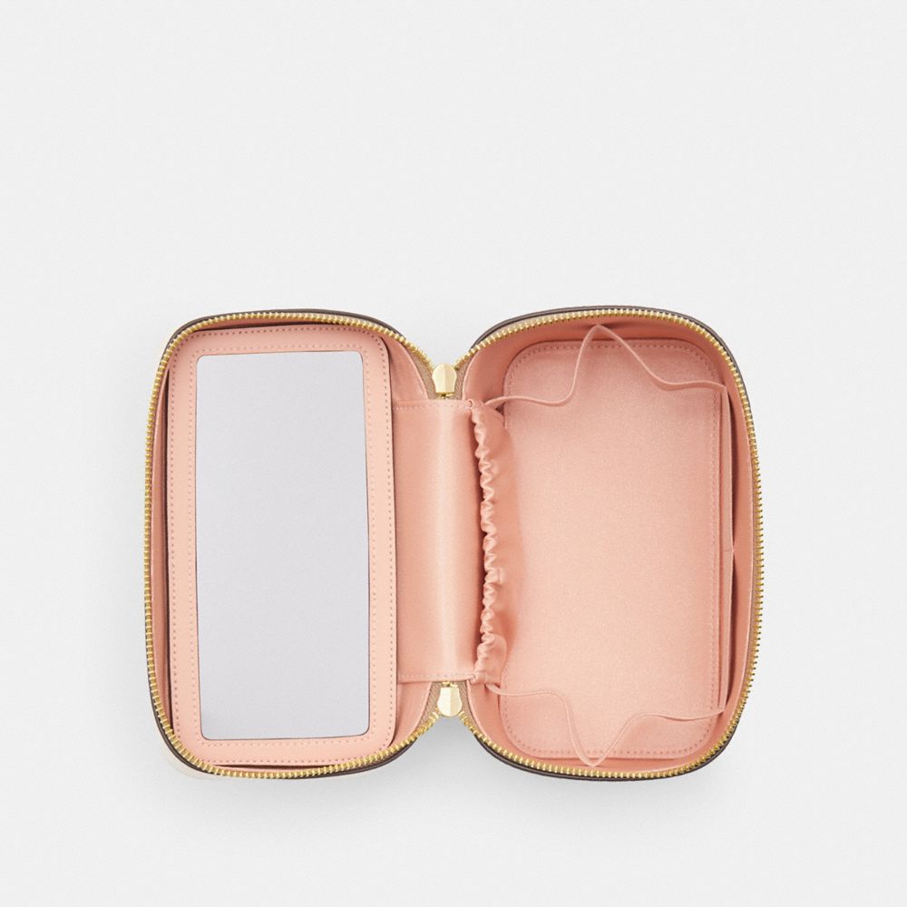 Cosmetic Case In Signature Canvas With Floral Print