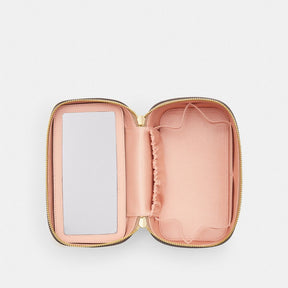 Cosmetic Case In Signature Canvas With Floral Print