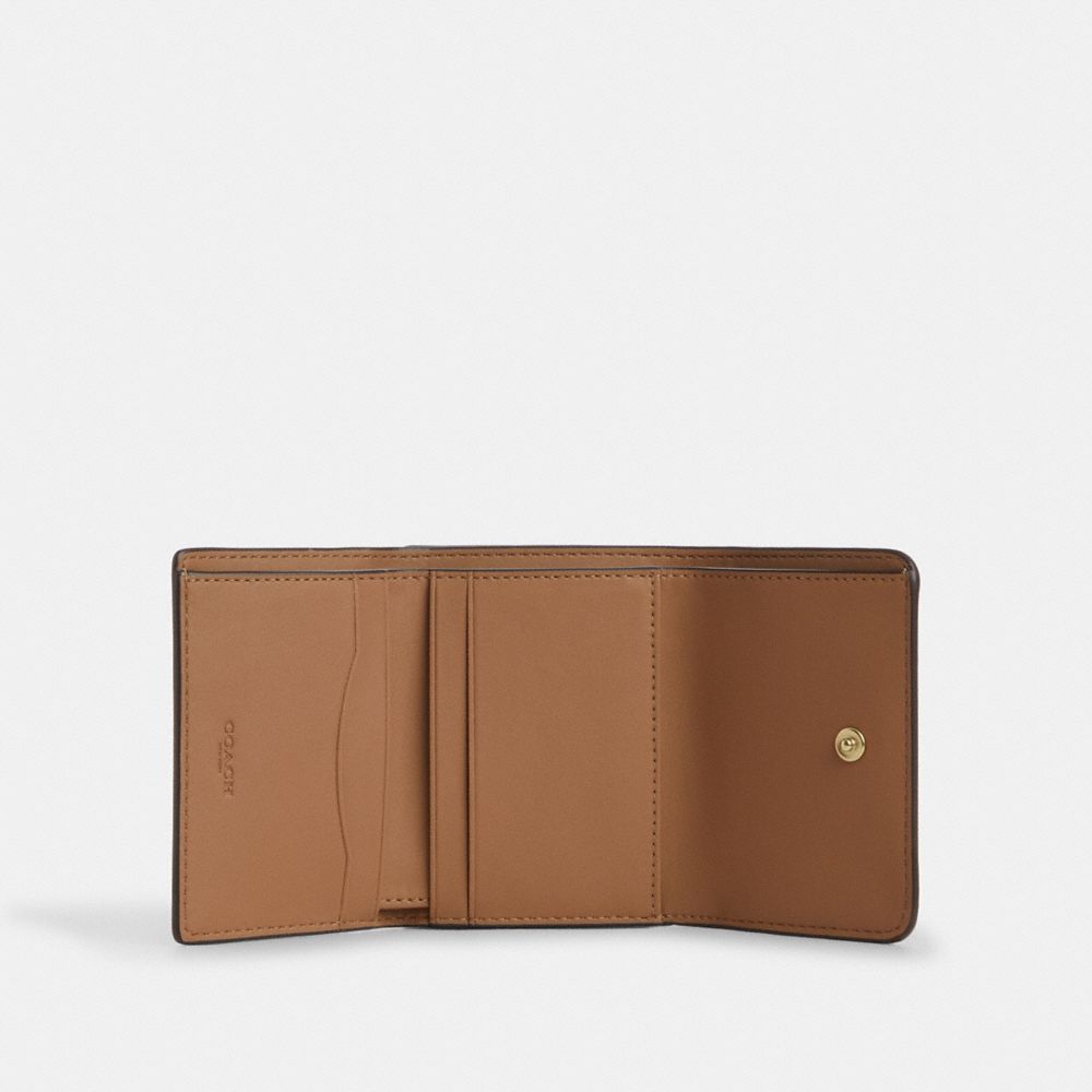 Card Holder Wallet In Signature Canvas With Floral Print