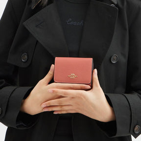 Card Holder Wallet In Signature Canvas With Floral Print