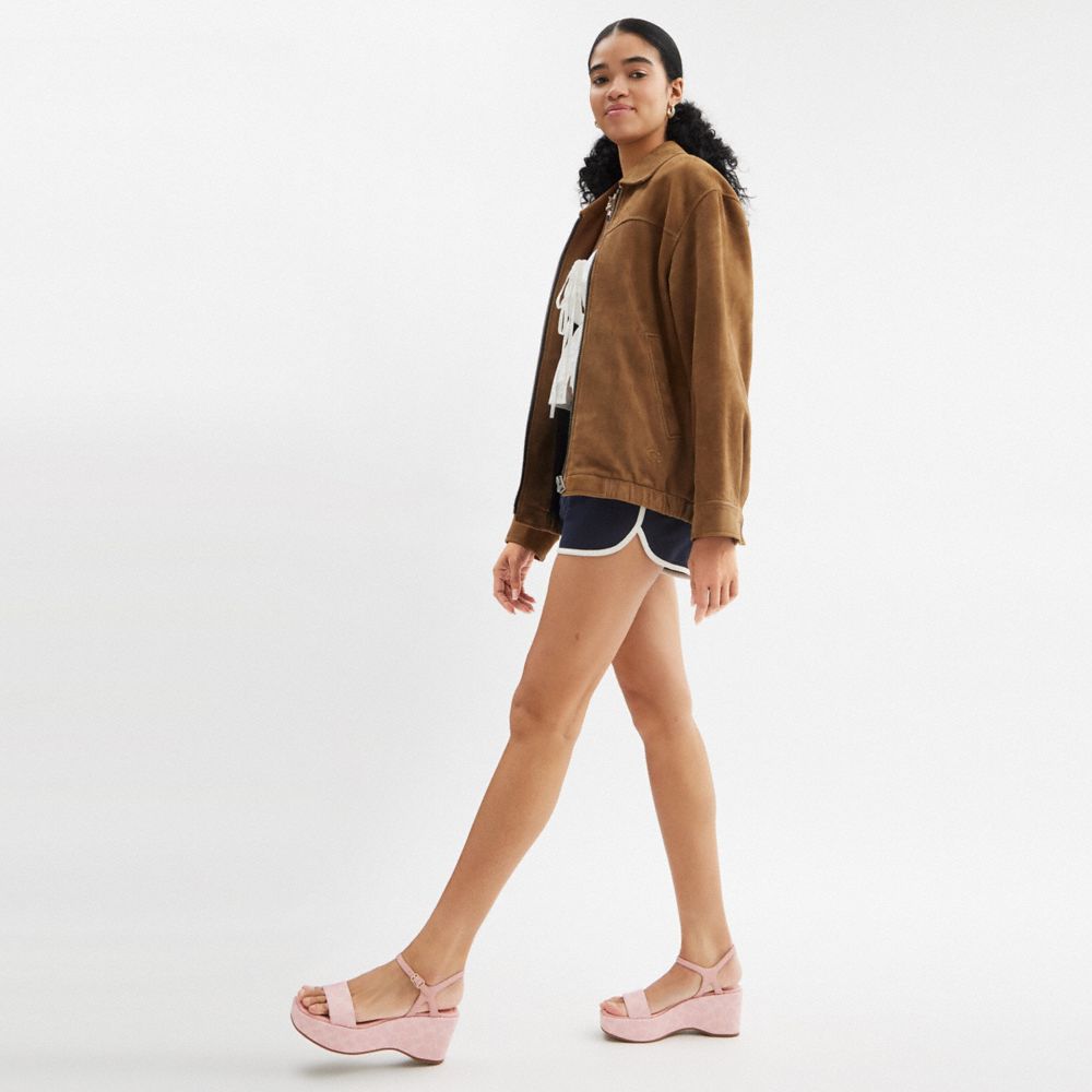 Gale Wedge Sandal In Signature Canvas