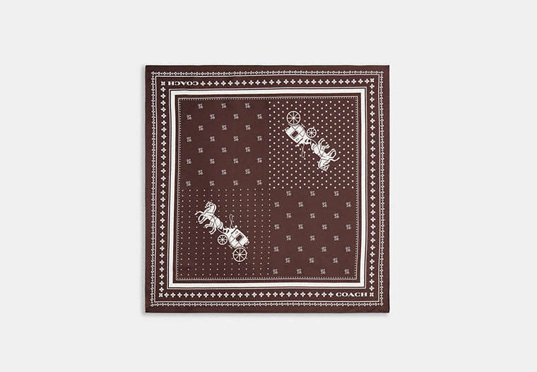 Horse And Carriage Dot Print Silk Bandana