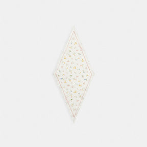 Tossed Floral Print Silk Diamond Scarf