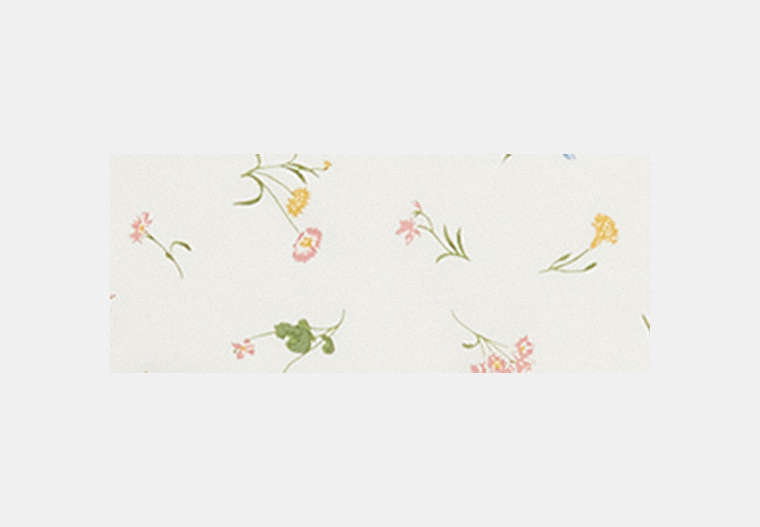 Tossed Floral Print Silk Diamond Scarf