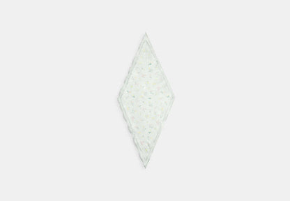 Tossed Floral Print Silk Diamond Scarf