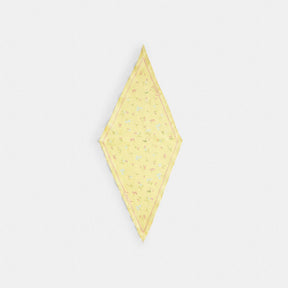 Tossed Floral Print Silk Diamond Scarf