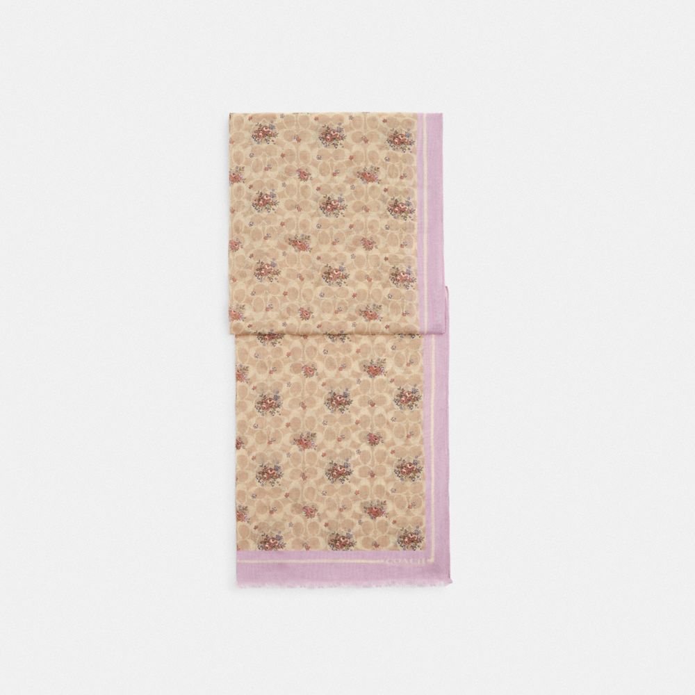 Signature Spring Blossom Print Oblong Scarf