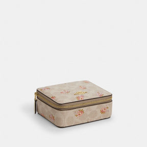 Large Jewelry Box In Signature Canvas With Floral Print