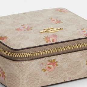 Large Jewelry Box In Signature Canvas With Floral Print