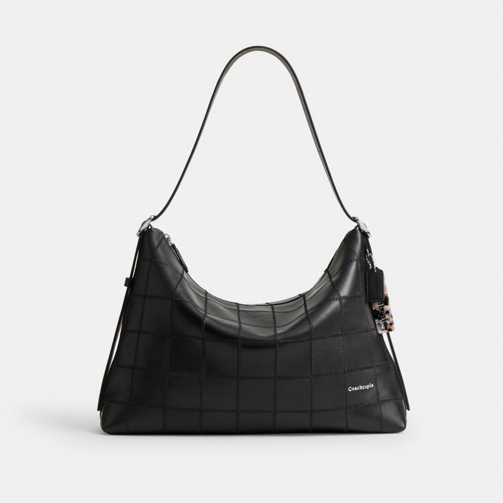 Alter/Ego Large Slouchy Shoulder Bag In Checkerboard Upcrafted Leather