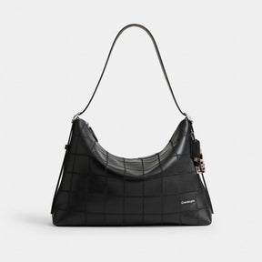Alter/Ego Large Slouchy Shoulder Bag In Checkerboard Upcrafted Leather