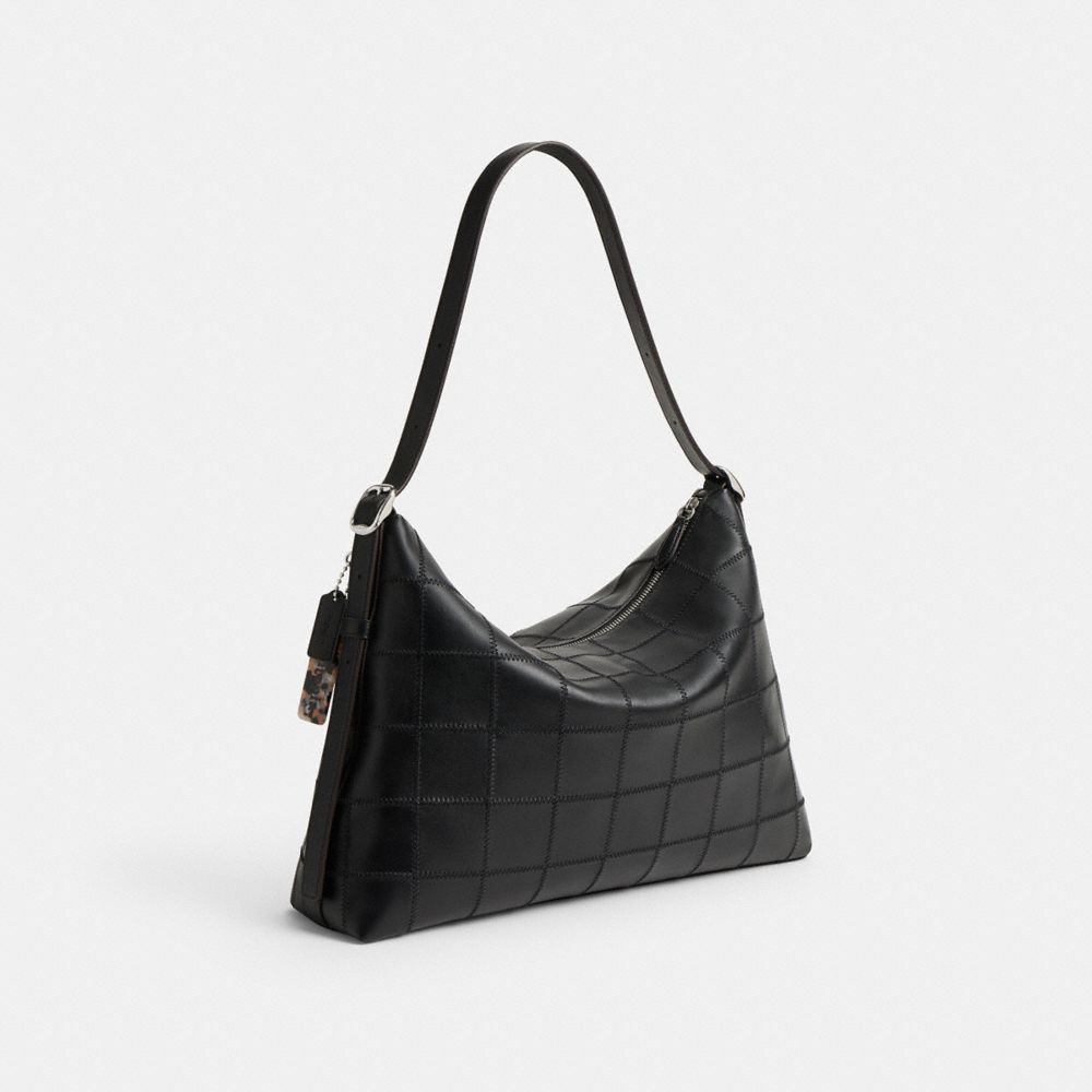 Alter/Ego Large Slouchy Shoulder Bag In Checkerboard Upcrafted Leather