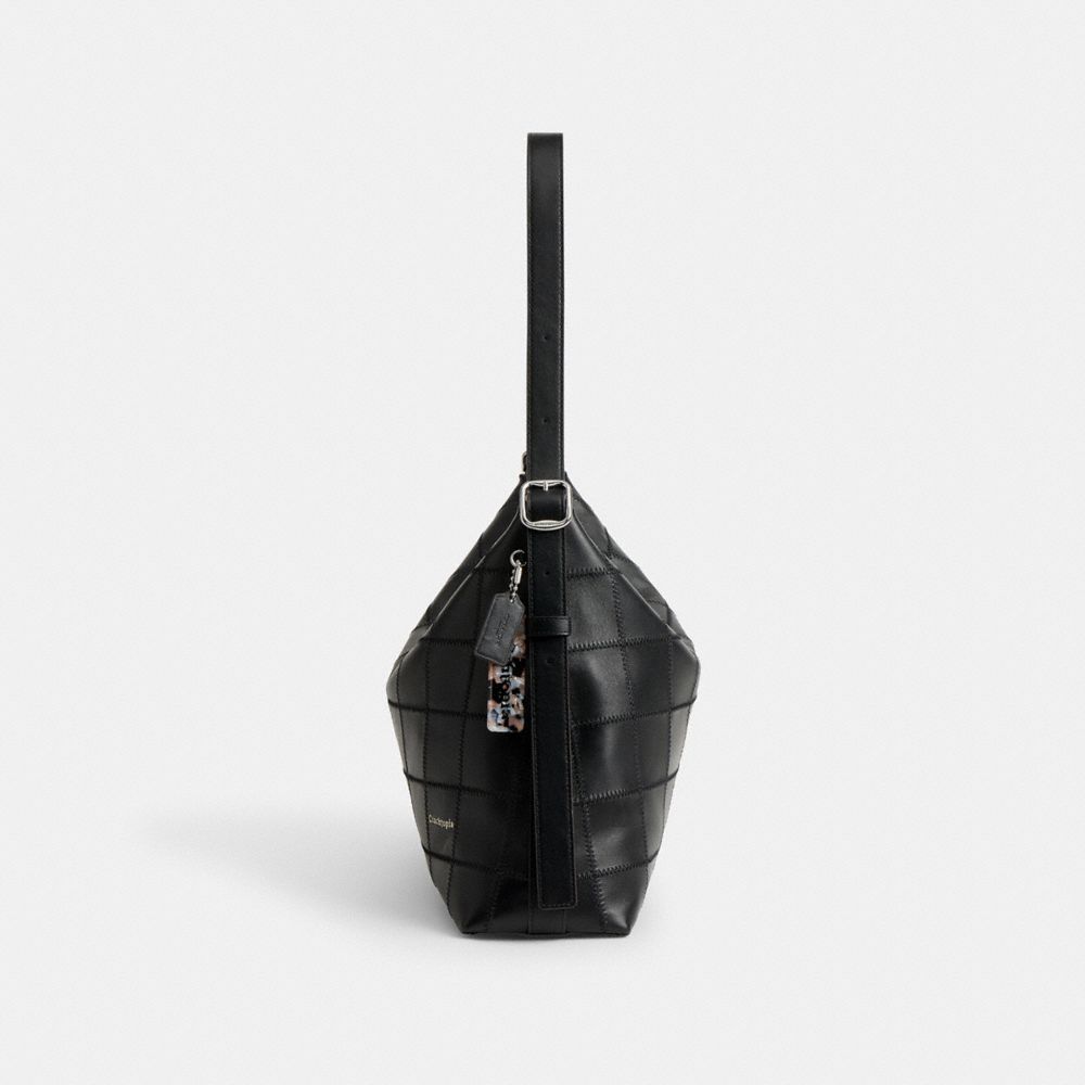 Alter/Ego Large Slouchy Shoulder Bag In Checkerboard Upcrafted Leather