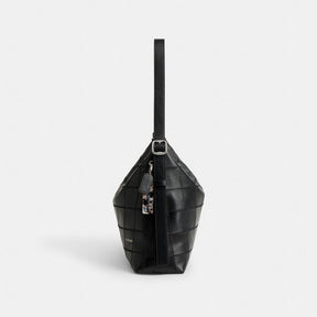 Alter/Ego Large Slouchy Shoulder Bag In Checkerboard Upcrafted Leather