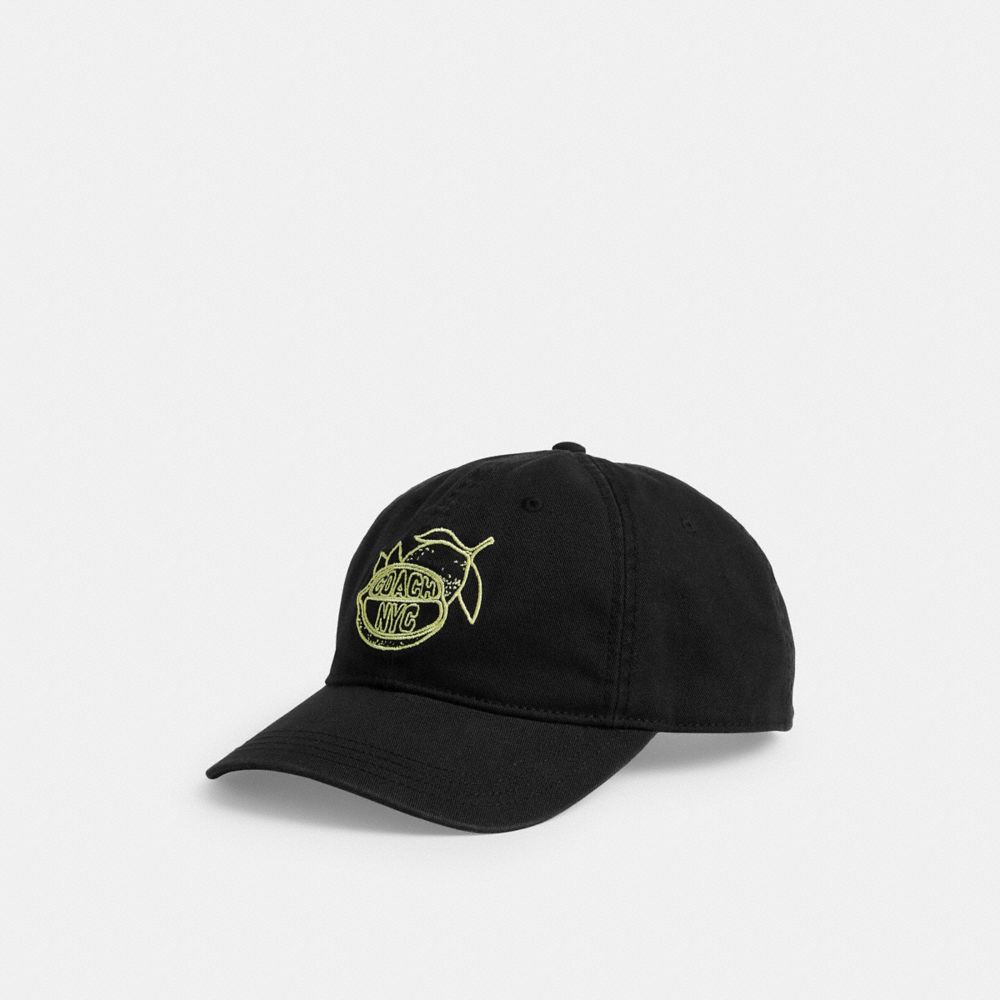 Retro Sliced Lemon Print Baseball Hat