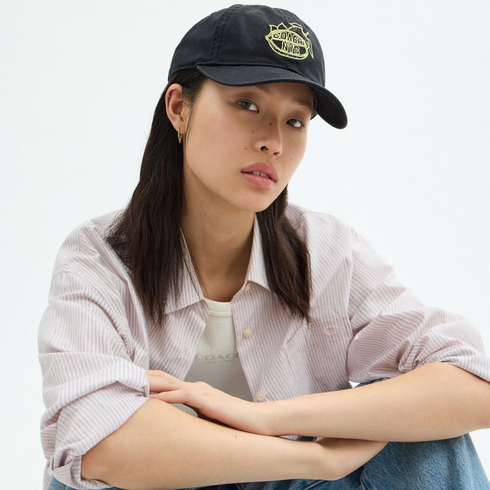 Retro Sliced Lemon Print Baseball Hat